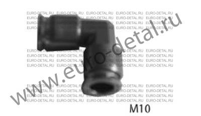 Соединитель угловой трубки ПВХ металл D=10-10mm